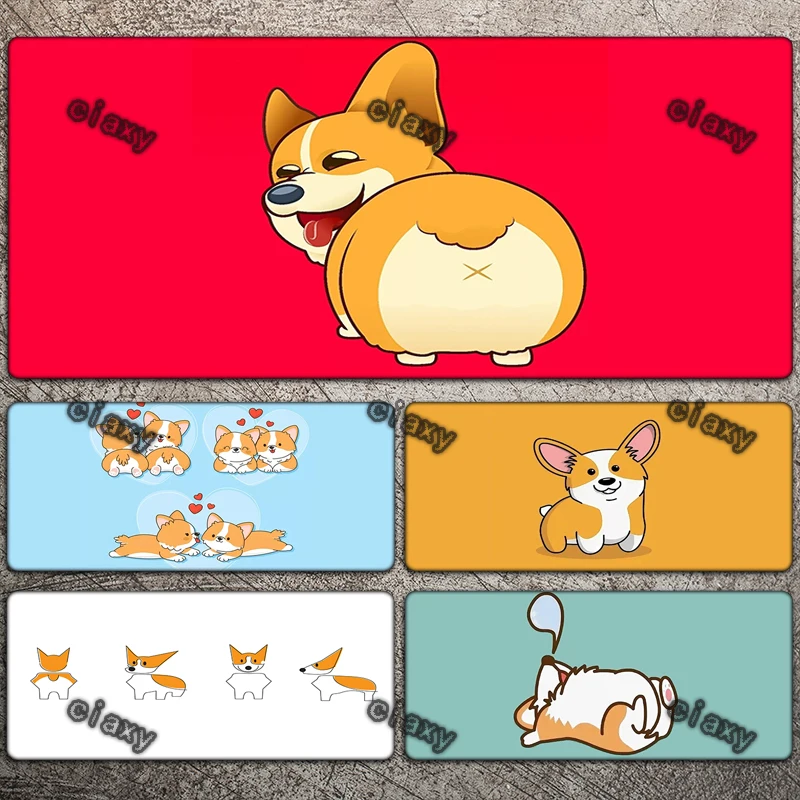 

Computer Mouse Pad Gamer Accessories Mause Mat Gaming Table Mousepad Anime Carpets Stitch kawaii Welsh Corgi Big Mousepepad csgo