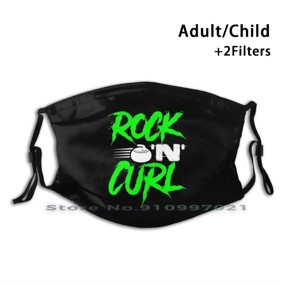 

Забавная зимняя Пылезащитная неодноразовая маска для лица Rock 'n Curl Pm2.5 фильтры для детей и взрослых для зимы