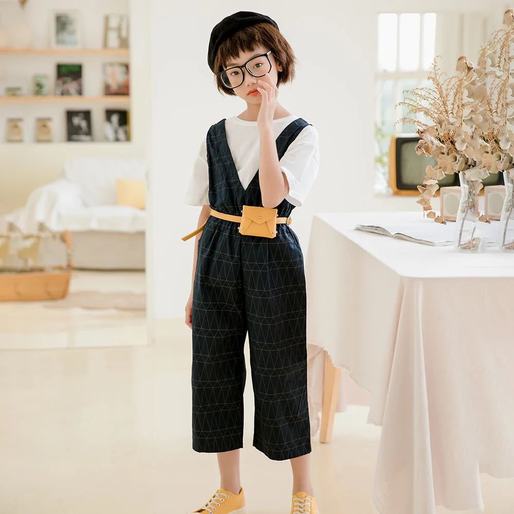 2020 Новое поступление модные комбинезоны для девочек детские штаны Детские