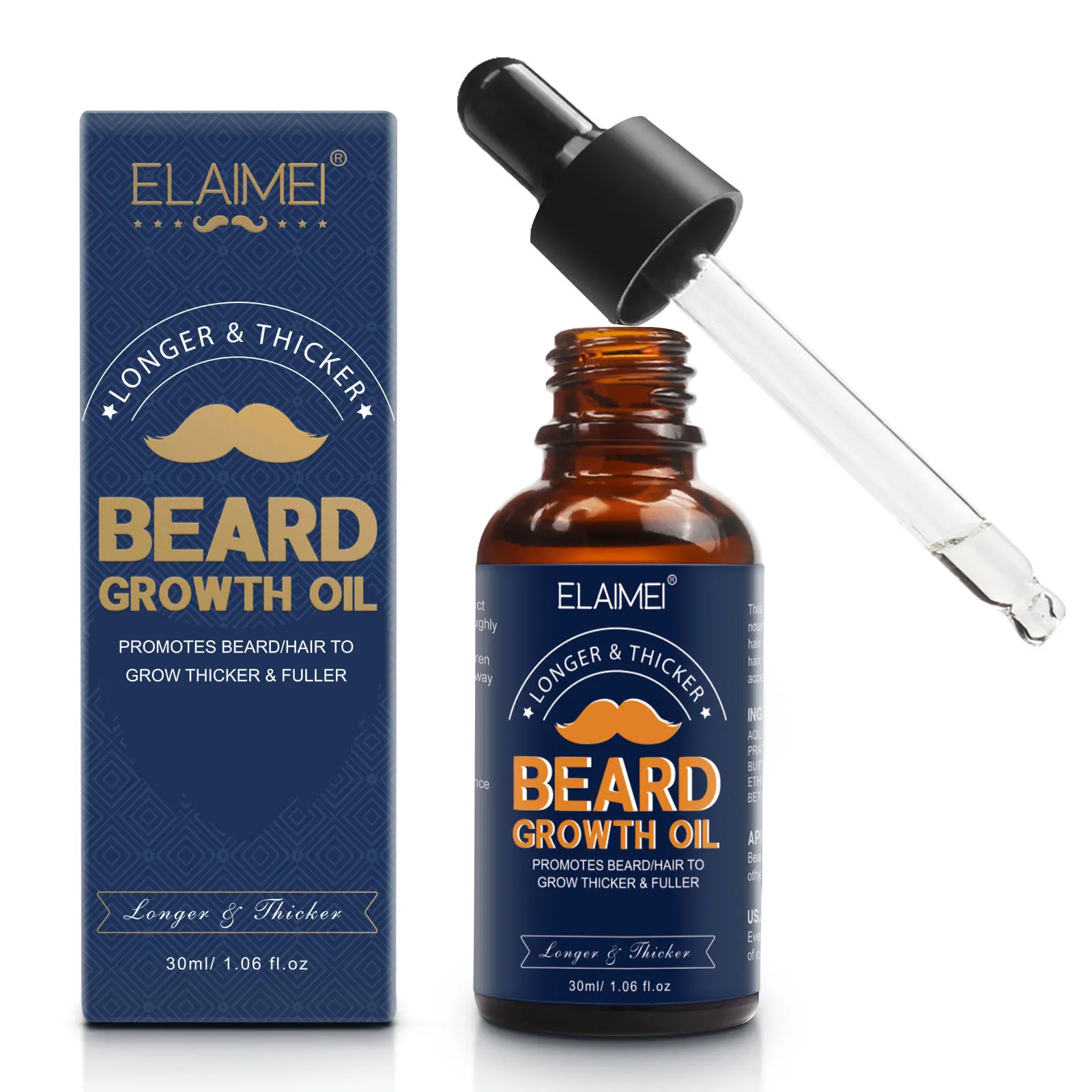 

Beard Growth Oil Wax Balm Moustache Growth Serum Moisturizing Smoothing Beard Hair Growth Essence Hair Care 30ML