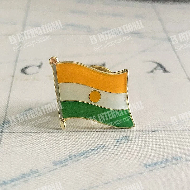 Значок на лацкан с государственным флагом Нигера брошь из эпоксидной смолы