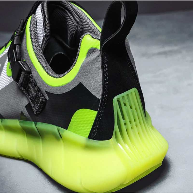 Высокое качество Износостойкие высокие эластичные светящиеся кроссовки мужские
