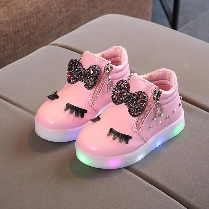

Glowing Led Kids Shoes For Girls Boys Spring Autumn Basket Led Children Lighting Shoes Fashion Luminous Baby Kids Sneaker Flat