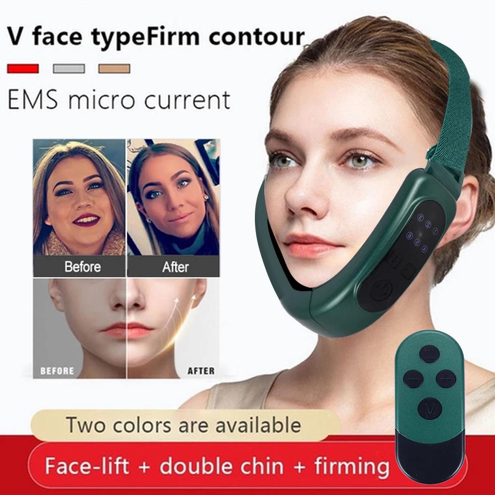 

Electric V Face Thin Chin Beauty Apparatus EMS Facial Massager Lifting Facial Slimming Shaping Led Light Devices Neck Lift