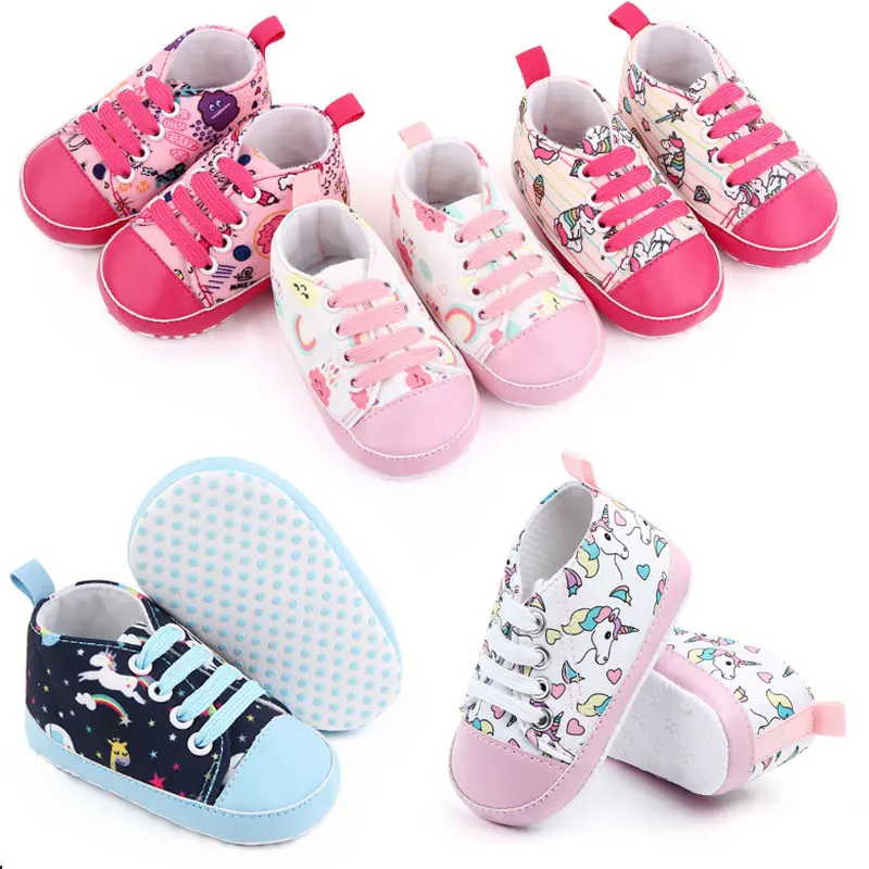 

Newborn 0-1 year old baby toddler shoes versatile shoes for boys and girls soft sole infant casual shoes cartoon canvas shoes