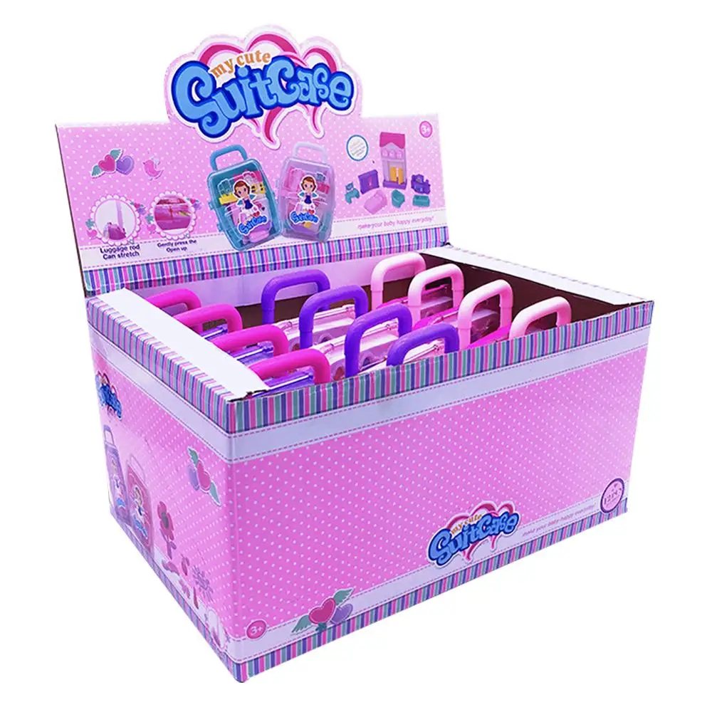 

Children's Cosmetics Princess Makeup Box Trolley Case Shape Eye Shadow Lipstick Safe Nontoxic Girl Toy Birthday trendy