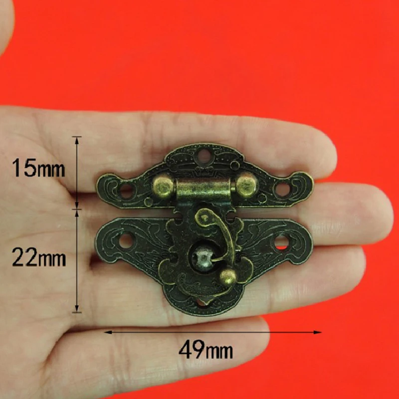 1 античный латунный Деревянный чехол с застежкой в винтажном стиле декоративные