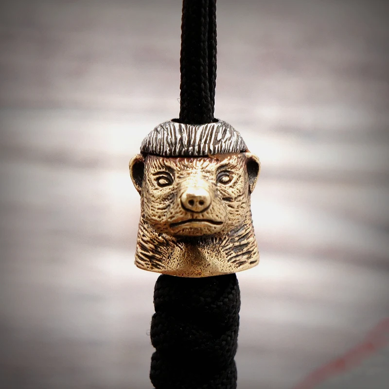 EDC тибетское серебро с бронзовыми бусинами для ножей уличный Паракорд DIY