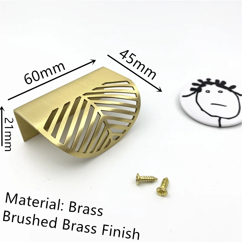 Brass Leaf small LCH в скандинавском стиле Instagram в форме листа твердая латунная ручка для шкафа Ручка для шкафа ручки для двери Простая жизнь золотой Латунный лист - Цвет: Brass Leaf small