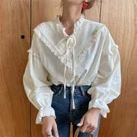 alien kitty 2021 new arrival hollow out vintage elegant tops women shirt solid long sleeve korean style loose blouses blusas