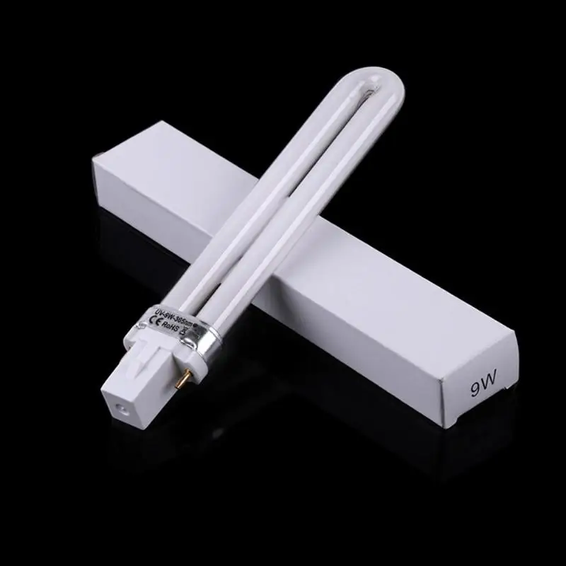 U-образная УФ светильник почка для замены трубки 9 Вт лампа сушки лака ногтей |