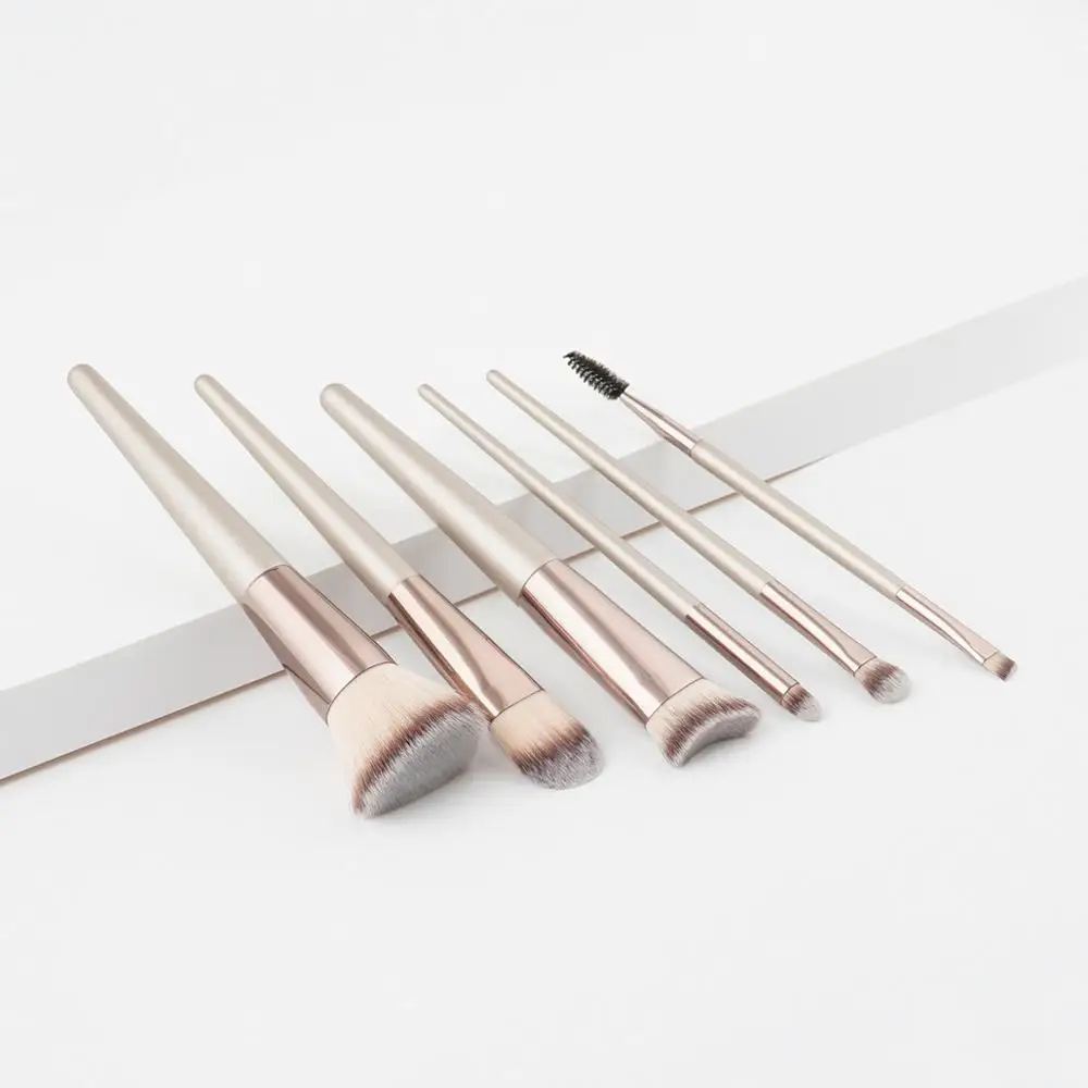 Набор кистей для макияжа цвета шампанского 6 шт.|Аппликатор теней век| |