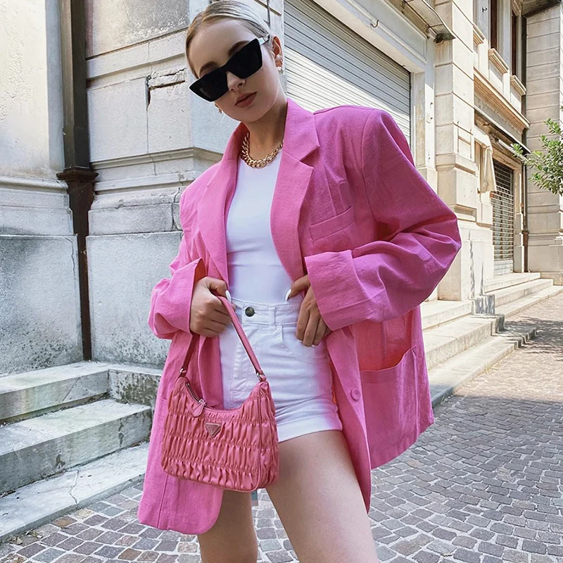 

Women's coat Autumn and winter new women's long-sleeved mid-length casual fashion street style small suit women