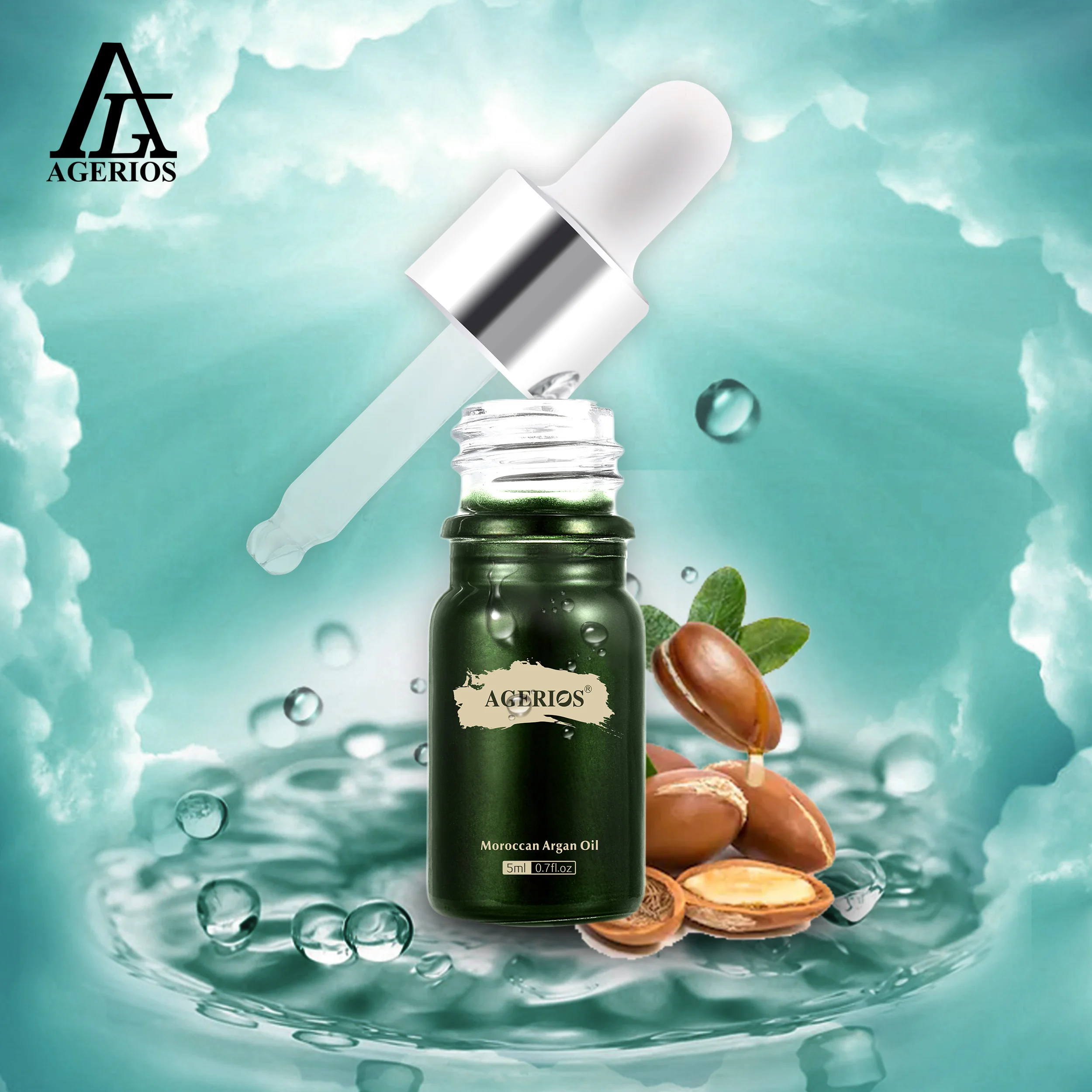 

AGerios Free Shipping Professional 5ml Moroccan Argan oil Hair care Cosmetic Hair Smooth Damaged Hair Products For Men Women