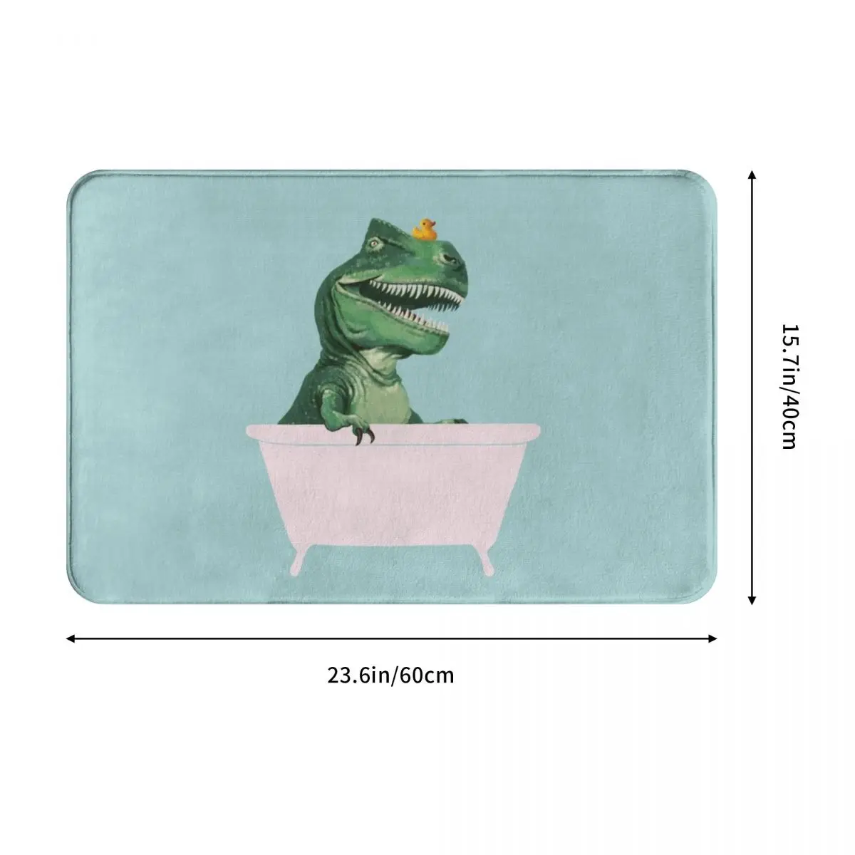 Напольный коврик T-Rex в ванну полиэстер нескользящий для кухни спальни балкона
