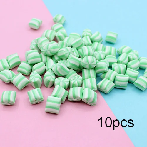 Green 10pcs Счастливые обезьяны 10 шт. Fimo поставки слаймов игрушки Полимерная глина конфеты амулеты DIY дополнение наполнитель для пушистого облака прозрачный слизи - Цвет: Green 10pcs