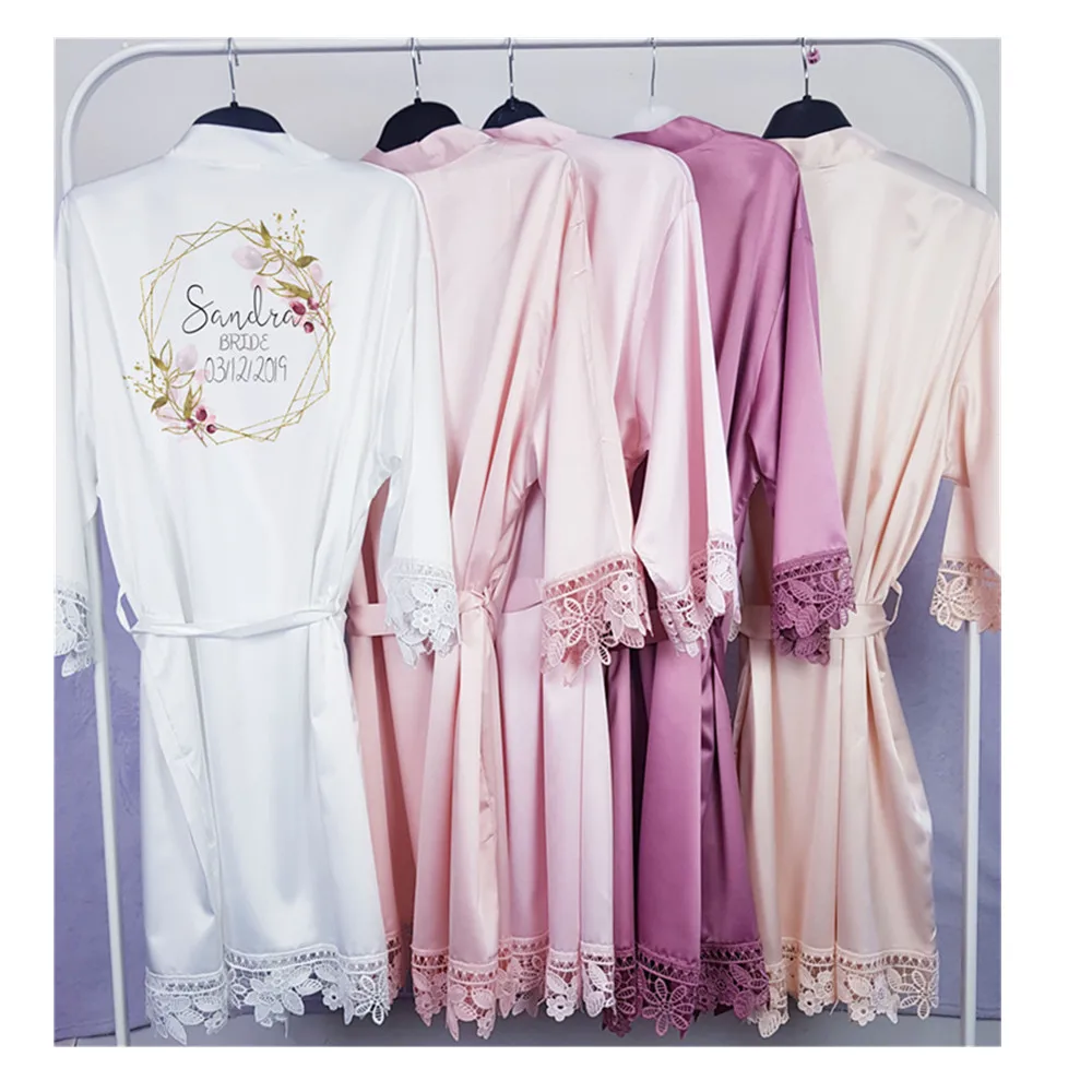 Индивидуальный Свадебный вечерний халат начальное свадебное кружевное атласное