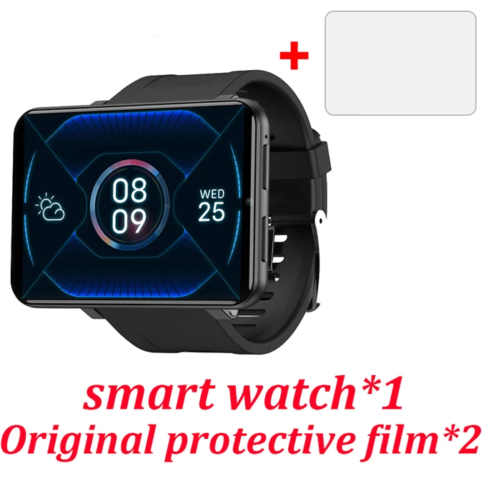 Black 2,86 дюймов HD экран 4G Смарт-часы Android 7,1 gps wifi 2700 мАч большая батарея Bluetooth Smartwatch поддержка игры - Цвет: Black