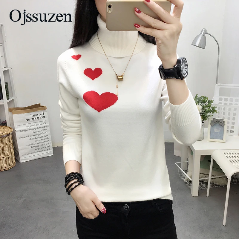 Толстые женские зимние свитера белые пуловеры с высоким воротом джемперы