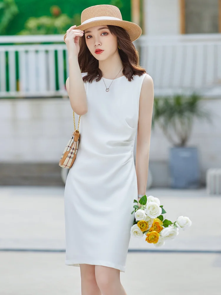 

Шифоновое платье без рукавов