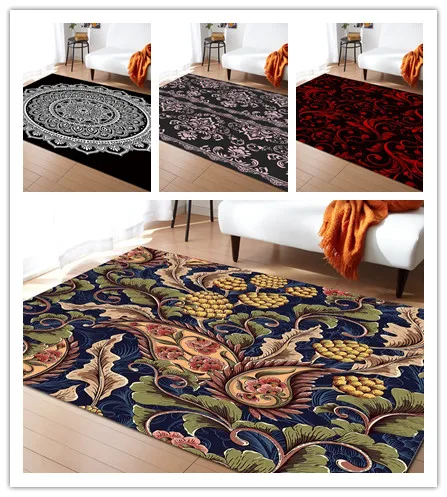 

Persia Mandala Geometric Flowers Home Rugs Area Rug Large Entrance Door Mat Rugs for Bedroom Carpet Living Room Prayer Mat Boho