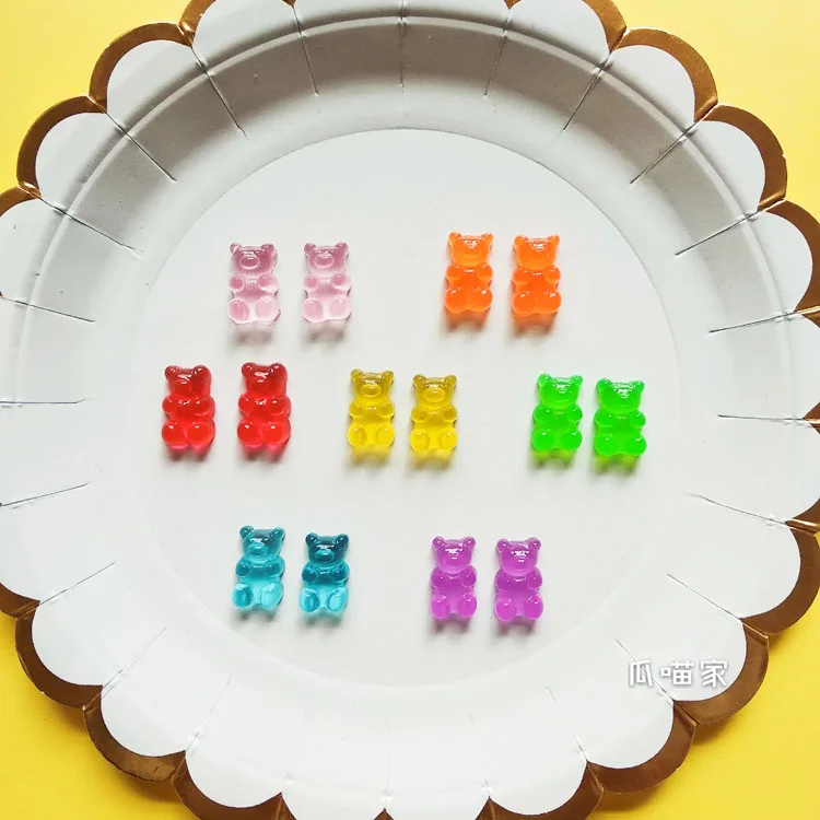 HZ Новинка милая Цветная Акриловая заколка для волос Gummy Bear заколки для волос аксессуары для волос для женщин девочек детей