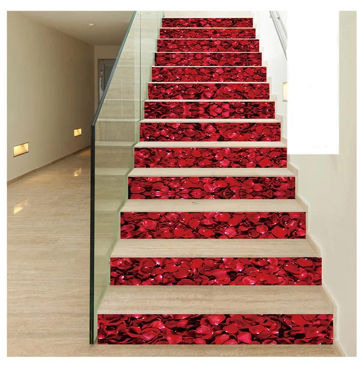 

6PCS Staircase Steps Stickers Riser Floor Sticker for Bedroom Living Room Decor DIY tairs Decal Drop Shipping