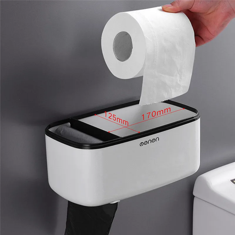 Коробка для туалетной бумаги без перфорации водонепроницаемая с подставкой