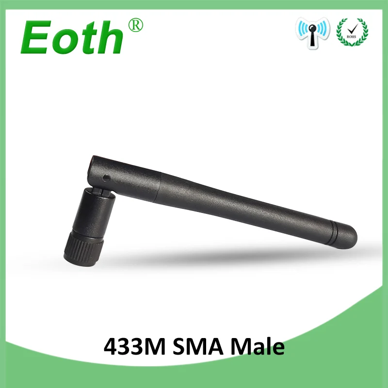 EOTH 20pcs 433mhz antenna 3dbi sma male lora antene pbx iot module lorawan signal receiver antena high gain