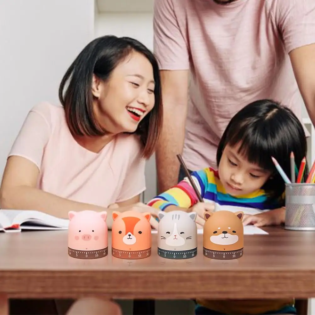 Милый пластиковый кухонный таймер с поворотом на 360 градусов 60 минут для