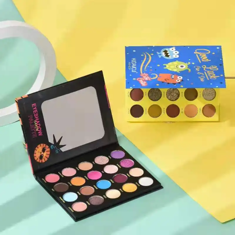 Палетка теней для век с перламутровыми блестками тени без летающей пудры макияж