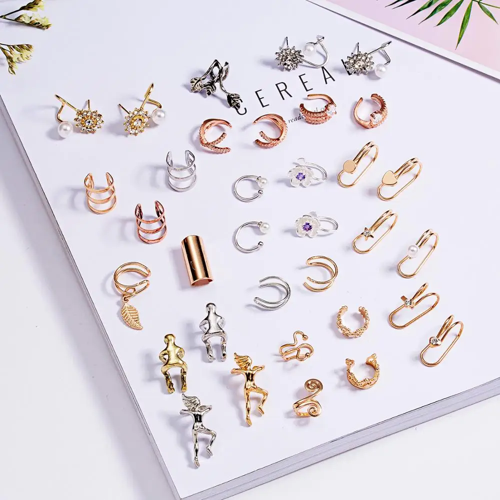 1 шт. зажим для ушей темпераментный простой U-образный полый геометрический