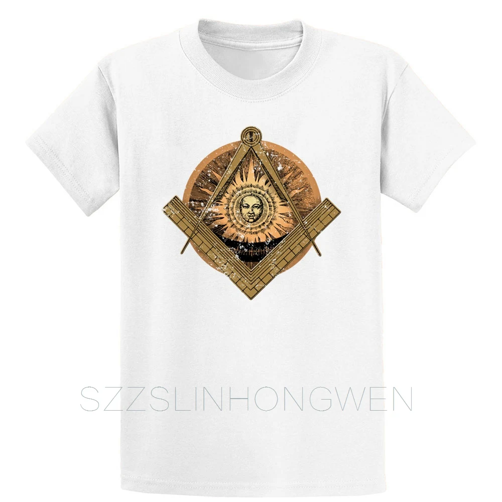 Футболка Freemason Masonic Beyond Master Golden Kawaii удобный вокруг шеи хлопковая рубашка на заказ