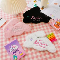 bentoy kawaii plush pencil case milkjoy cute rabbit stationery storage bag cartoon embroidery korea japan pencil pouch for girls