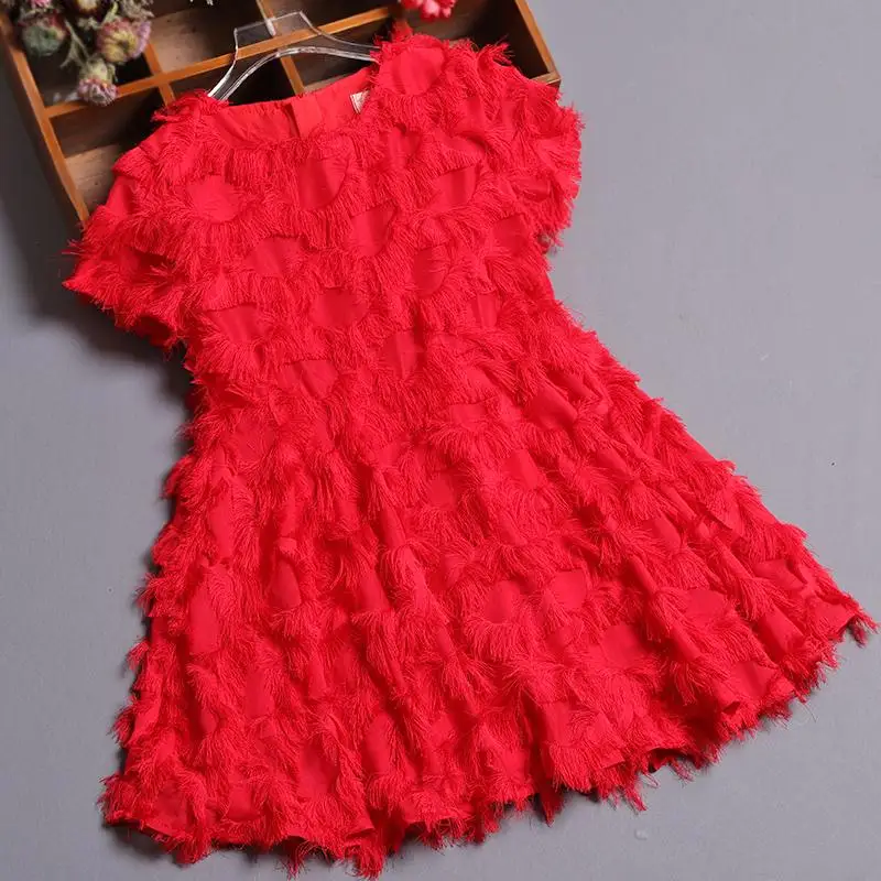 Платье с кисточками для мамы и дочки красное платье модель 2021 года подходящие к