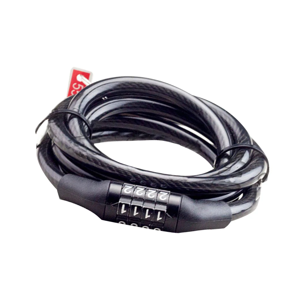4 Digit Cycling Heavy Duty Cable Combination Password Bike Bicycle Lock Hard Coded (Black) | Спорт и развлечения
