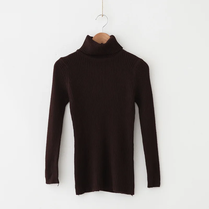 Осенний женский базовый свитер водолазка Женский Повседневный вязаный пуловер