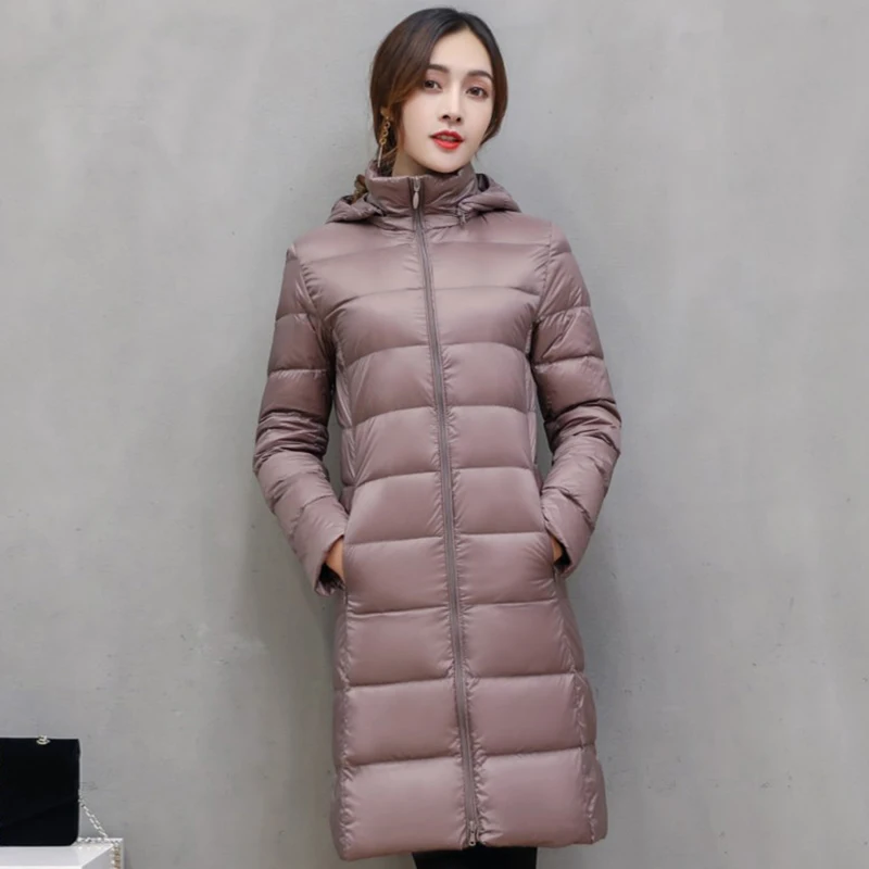 Модный теплый пуховик с капюшоном Женский Зимний Новый Повседневный большого