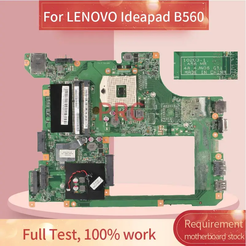 Материнская плата для ноутбука LENOVO Ideapad B560 10203-1 PGA 989 DDR3 Материнская плата для ноутбука