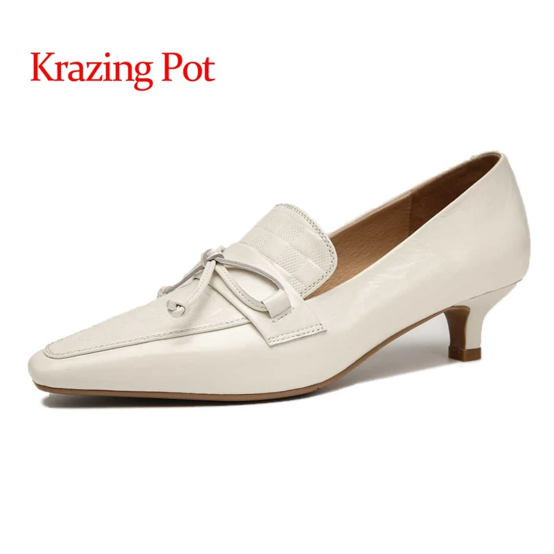 

Женские туфли-лодочки из натуральной кожи, с квадратным носком, на среднем каблуке