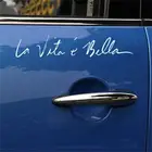 Светоотражающие буквы La Vita e Bella, Виниловая наклейка, креативные автомобильные наклейки 22 см, наклейки на все тело, Стильные наклейки