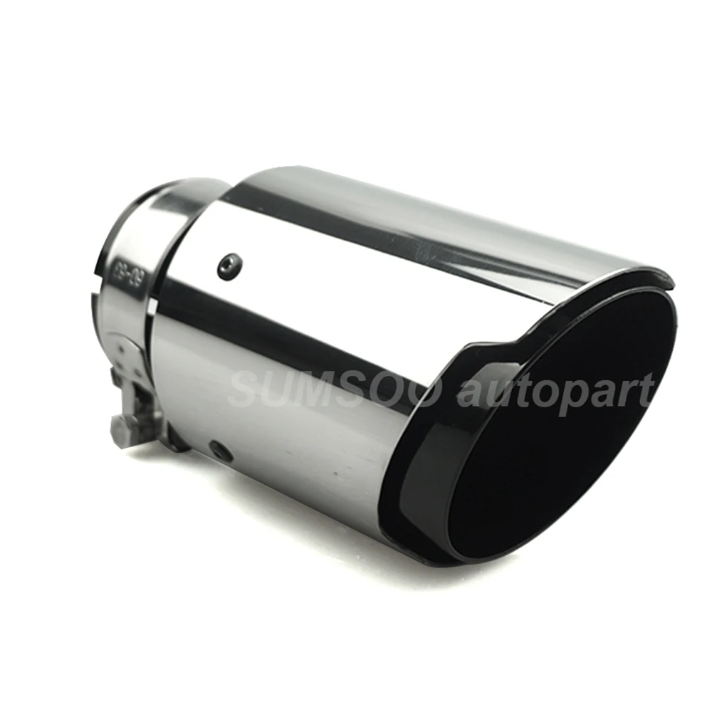 

genuine 1 piece high quality stainless steel black+silver exhaust pipe universal modified car exhaust pipe tip with AK logo