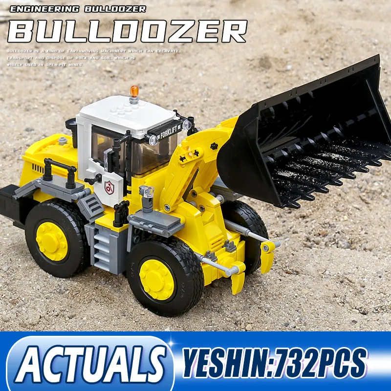 

QL0237 Creative Toys Ciy Engineering Car The City Forklift Set Building Blocks Bricks Assembly Vehicle Kids Christmas Toys Gifts