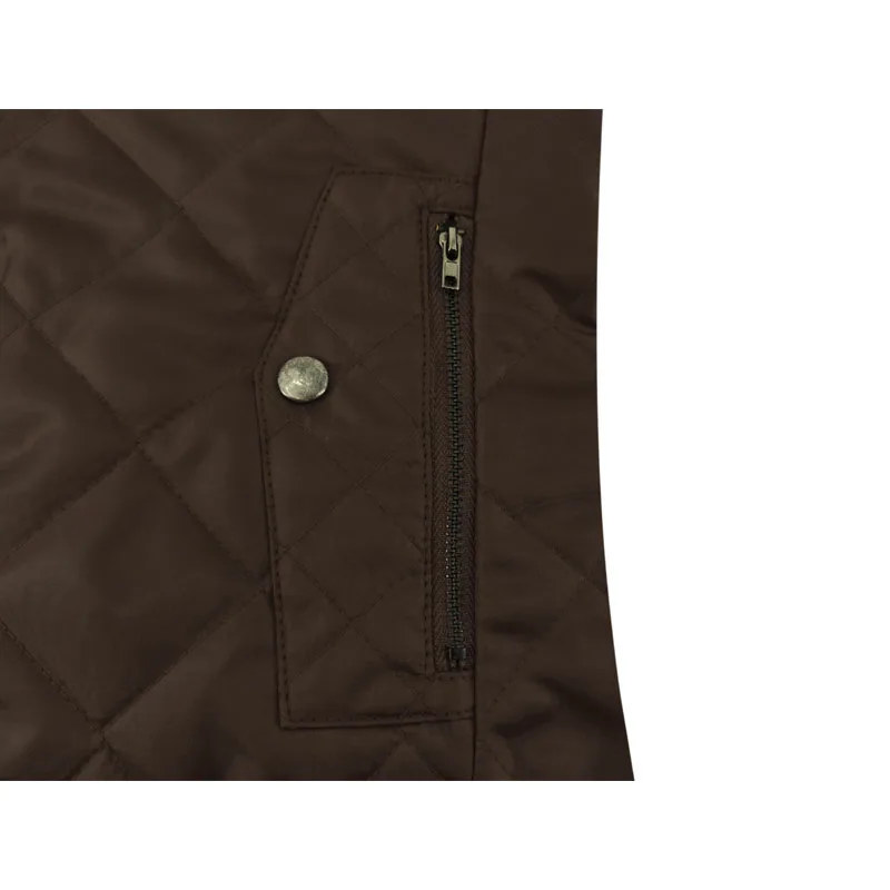 Женский жилет осенне-зимняя однотонная куртка Толстая теплая уличная одежда без