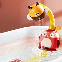 baby bath toys cartoon bee electric shower head kawaii owl base cartoon lovely toys for kids parent child montessori toys