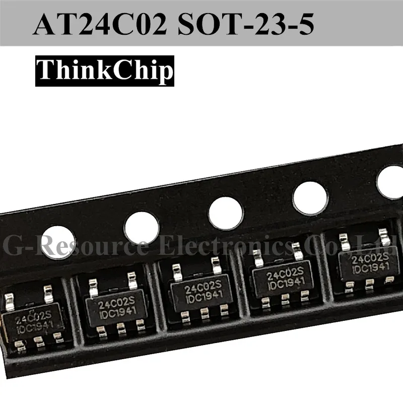 (100 шт.) AT24C02 24C02S 24C02 SOT23-5 память EEPROM новый оригинальный | Электроника