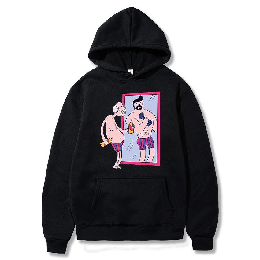 

Funny you are man graphic print hoodie men's hoodie fitness enthusiast sweatshirt Harajuku sports pullover sportswear