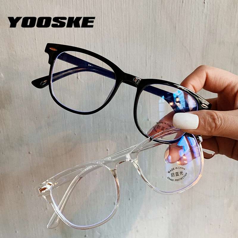 Модные очки YOOSKE с защитой от синего света оправа для очков синей пленкой