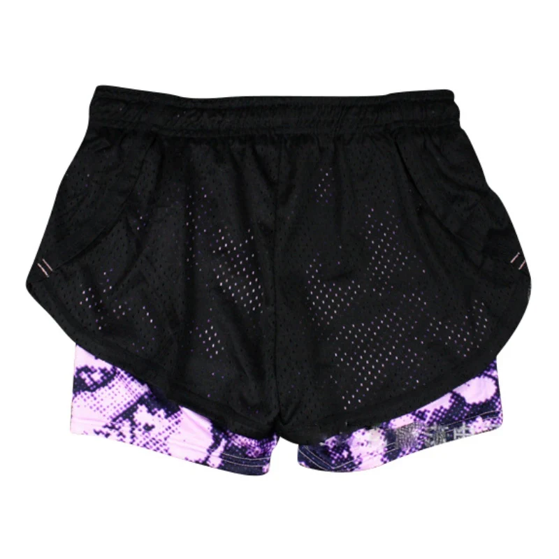 

2 in 1 Fitness Short Pants Women Summer Yoga Shorts Mesh Breathable Ladie Girl Short Pants for Running Athletic Two Layer Sport