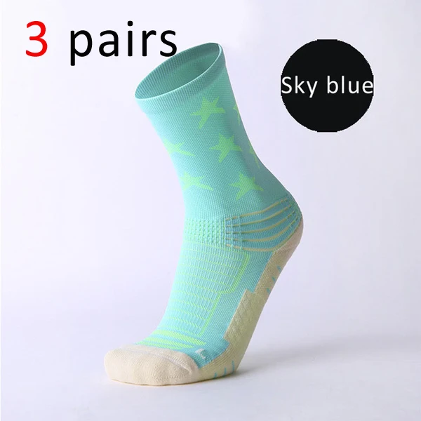 7 VERIDICAL professional compression socks pentagram breathable man short socks 3 pairs white thick non-slip meias masculino - Цвет: 7